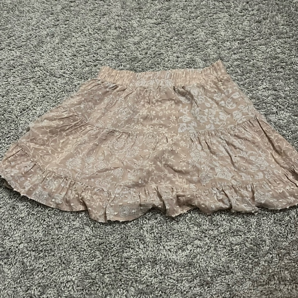 Forever 21 Light Pink Mini Tiered Skirt